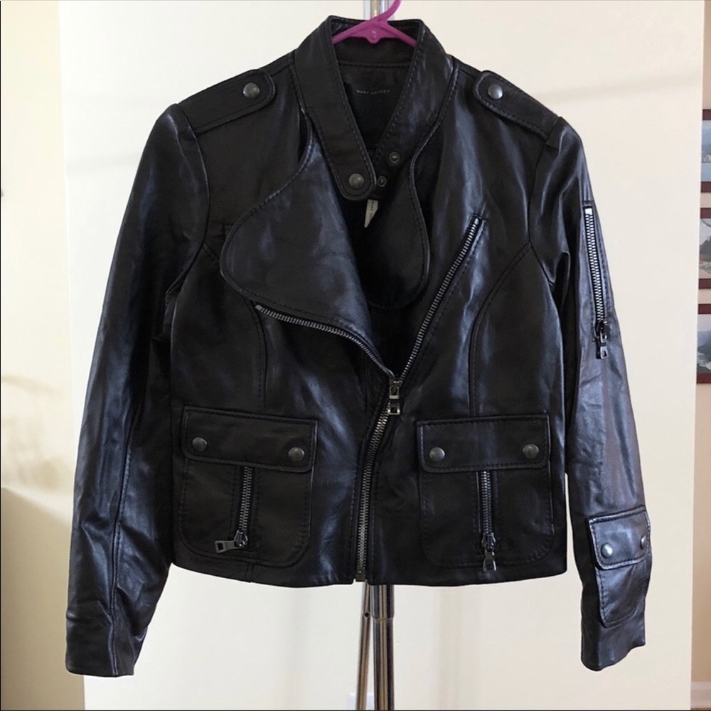 Marc Jacobs Leather Motto Jacket